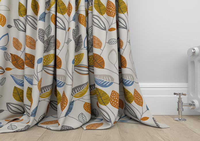 Forest Leaves, Tangerine - Made to Measure Curtains - Image 6